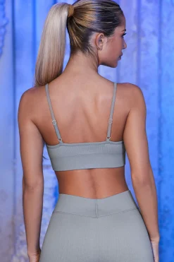 Oh Polly Sports Bras^Strappy Sports Bra in Grey