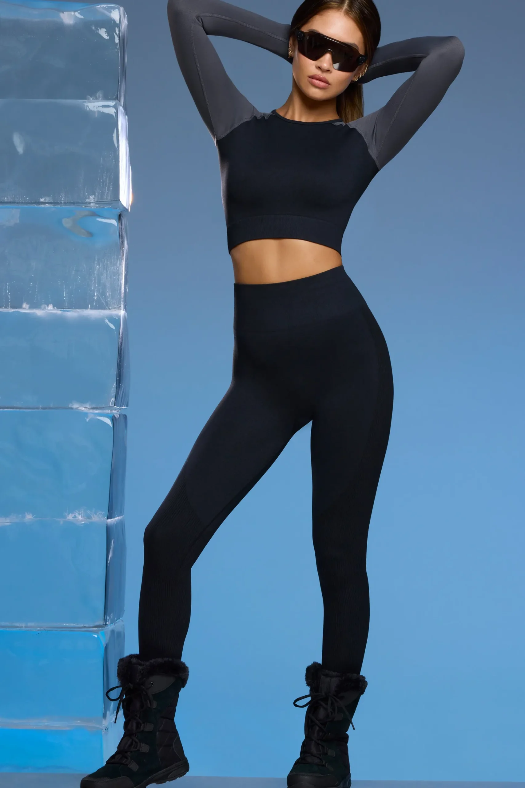Oh Polly Leggings^Super Sculpt Base Layer Leggings in Black