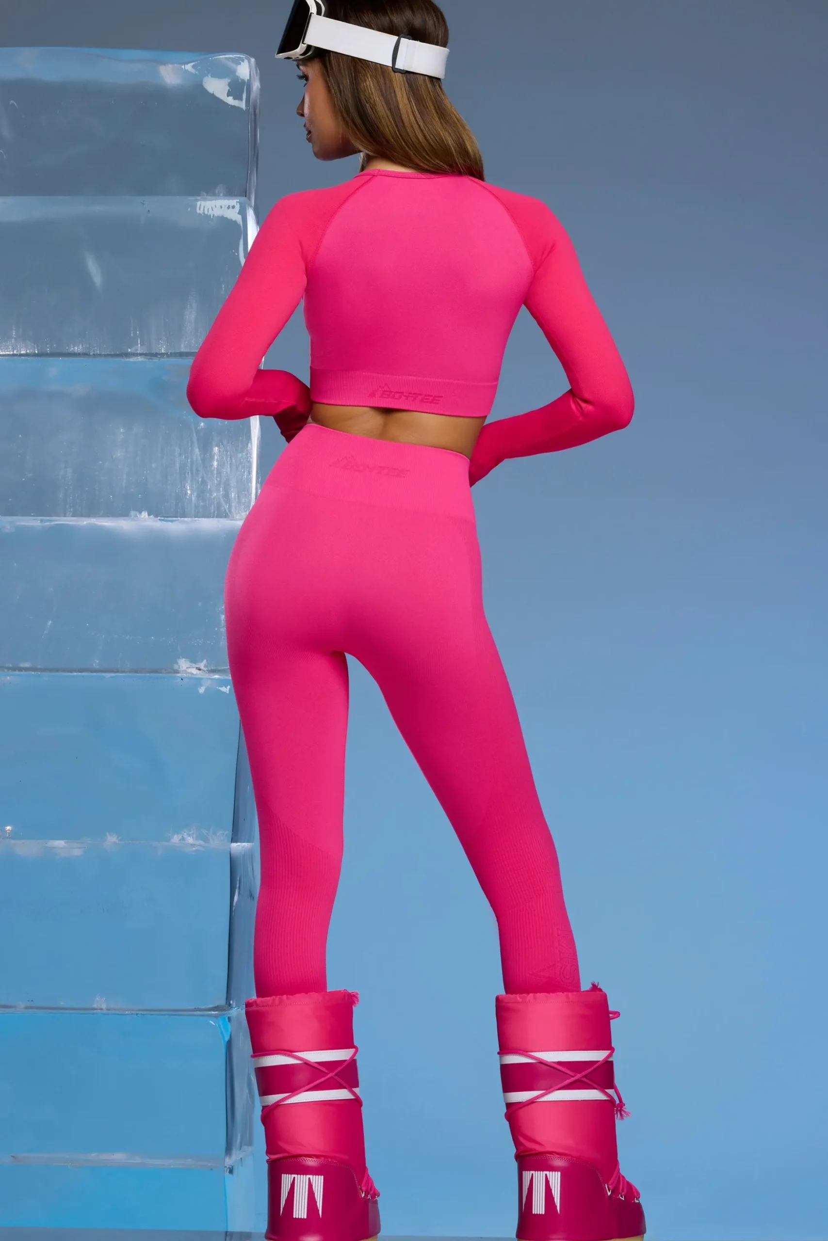 Oh Polly Leggings^Super Sculpt Base Layer Leggings in Fuchsia Pink FuchsiaPink