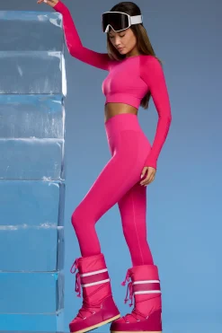 Oh Polly Leggings^Super Sculpt Base Layer Leggings in Fuchsia Pink FuchsiaPink