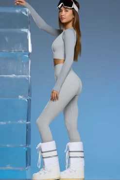 Oh Polly Leggings^Super Sculpt Base Layer Leggings in Light Grey LightGrey