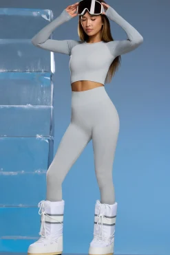 Oh Polly Leggings^Super Sculpt Base Layer Leggings in Light Grey LightGrey