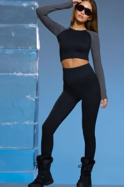 Oh Polly Leggings^Super Sculpt Base Layer Leggings in Black