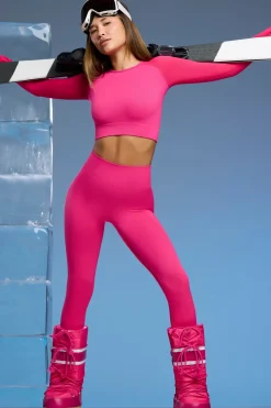 Oh Polly Leggings^Super Sculpt Base Layer Leggings in Fuchsia Pink FuchsiaPink