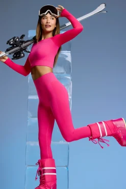 Oh Polly Leggings^Super Sculpt Base Layer Leggings in Fuchsia Pink FuchsiaPink