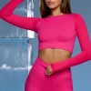 Oh Polly Tops^Super Sculpt Base Layer Top in Fuchsia Pink FuchsiaPink
