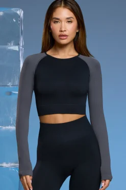 Oh Polly Tops^Super Sculpt Base Layer Top in Black