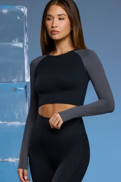 Oh Polly Tops^Super Sculpt Base Layer Top in Black