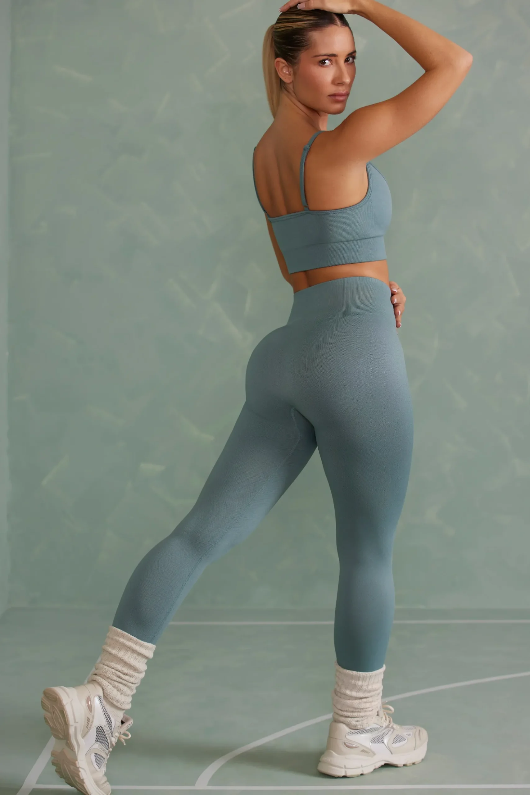 Oh Polly Matching Sets | Leggings^Super Sculpt Full Length Leggings in Mineral Green MineralGreen