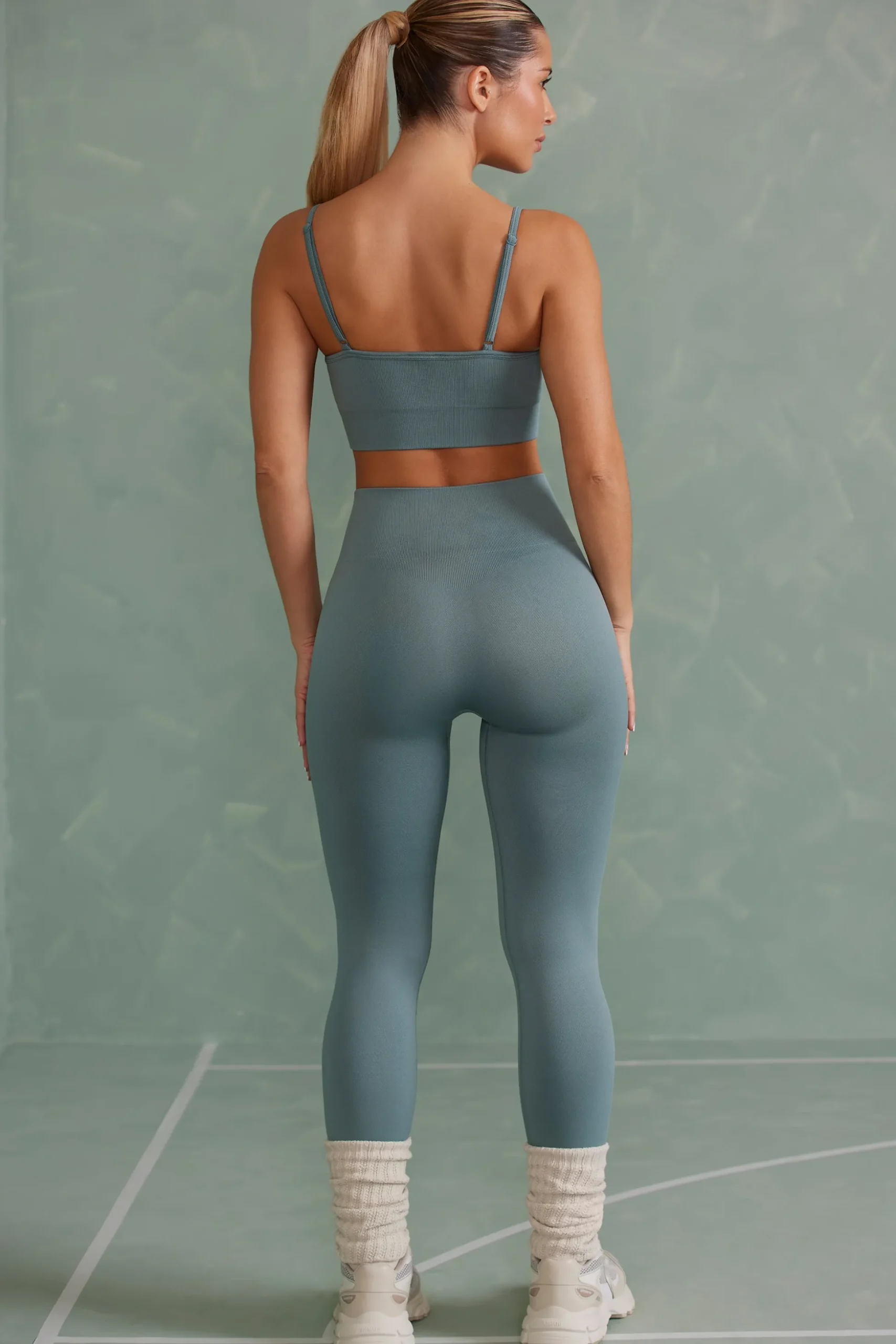 Oh Polly Matching Sets | Leggings^Super Sculpt Full Length Leggings in Mineral Green MineralGreen