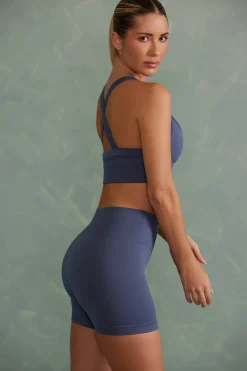 Oh Polly Matching Sets | Shorts^Super Sculpt Mini Shorts in Steel Blue SteelBlue