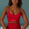 Oh Polly Matching Sets | Sports Bras^Super Sculpt Scoop Neck Sports Bra in Tango Red TangoRed
