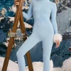 Oh Polly Unitards | Jumpsuits & Unitards^Super Sculpt Seamless Base Layer Jumpsuit in Ice Blue IceBlue