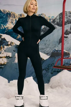 Oh Polly Unitards | Jumpsuits & Unitards^Super Sculpt Seamless Base Layer Jumpsuit in Black