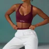 Oh Polly Matching Sets | Sports Bras^Super Sculpt Seamless Cross Back Sports Bra in Plum
