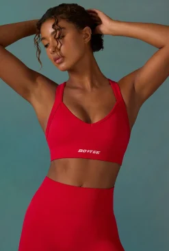 Oh Polly Women'S Clothing Sale - $65 And Under | Women'S Clothing Sale - $40 And Under^Super Sculpt Seamless Cross Back Sports Bra in Tango Red TangoRed