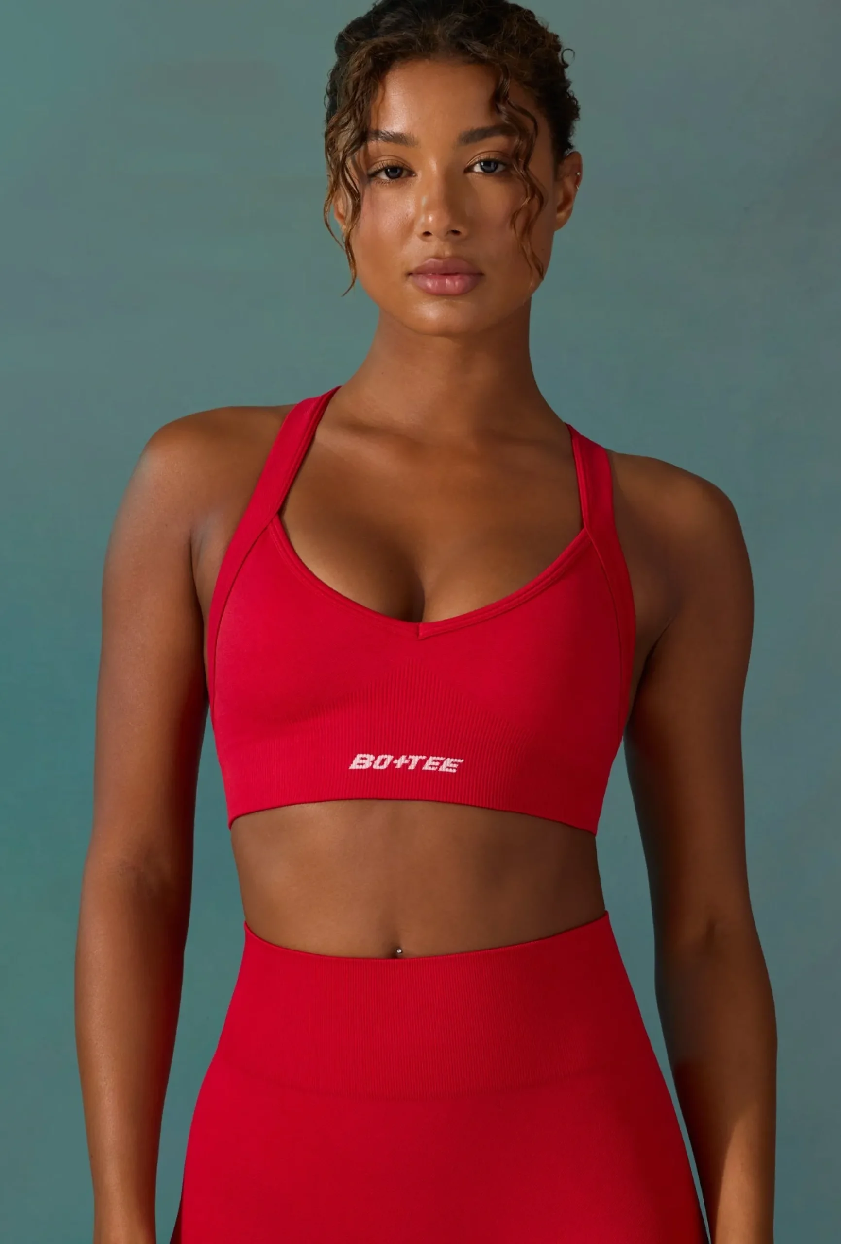 Oh Polly Women'S Clothing Sale - $65 And Under | Women'S Clothing Sale - $40 And Under^Super Sculpt Seamless Cross Back Sports Bra in Tango Red TangoRed