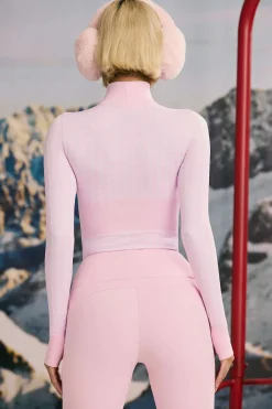 Oh Polly Tops | Tops^Super Sculpt Seamless Houndstooth Bodysuit in Pastel Pink PastelPink
