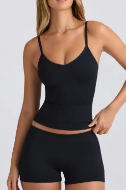 Oh Polly Shorts | Matching Sets^Super Sculpt Seamless Mid-Rise Mini Shorts in Black
