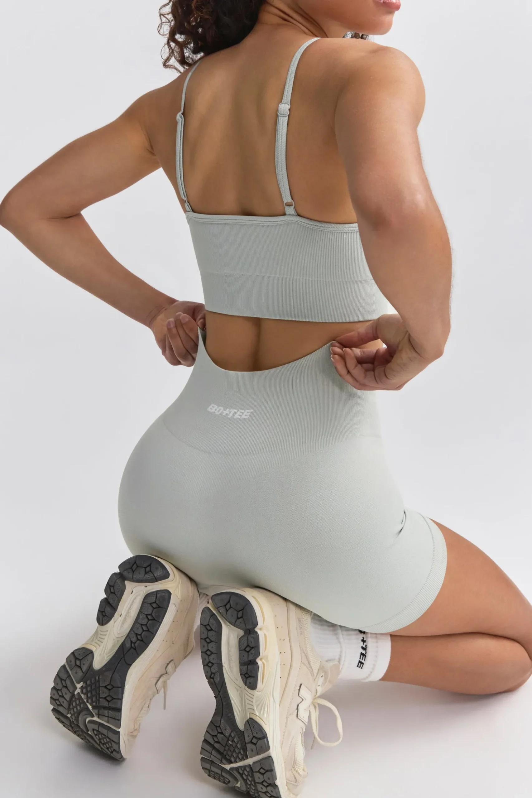 Oh Polly Matching Sets | Shorts^Super Sculpt Seamless Mini Shorts in Fog IceGrey