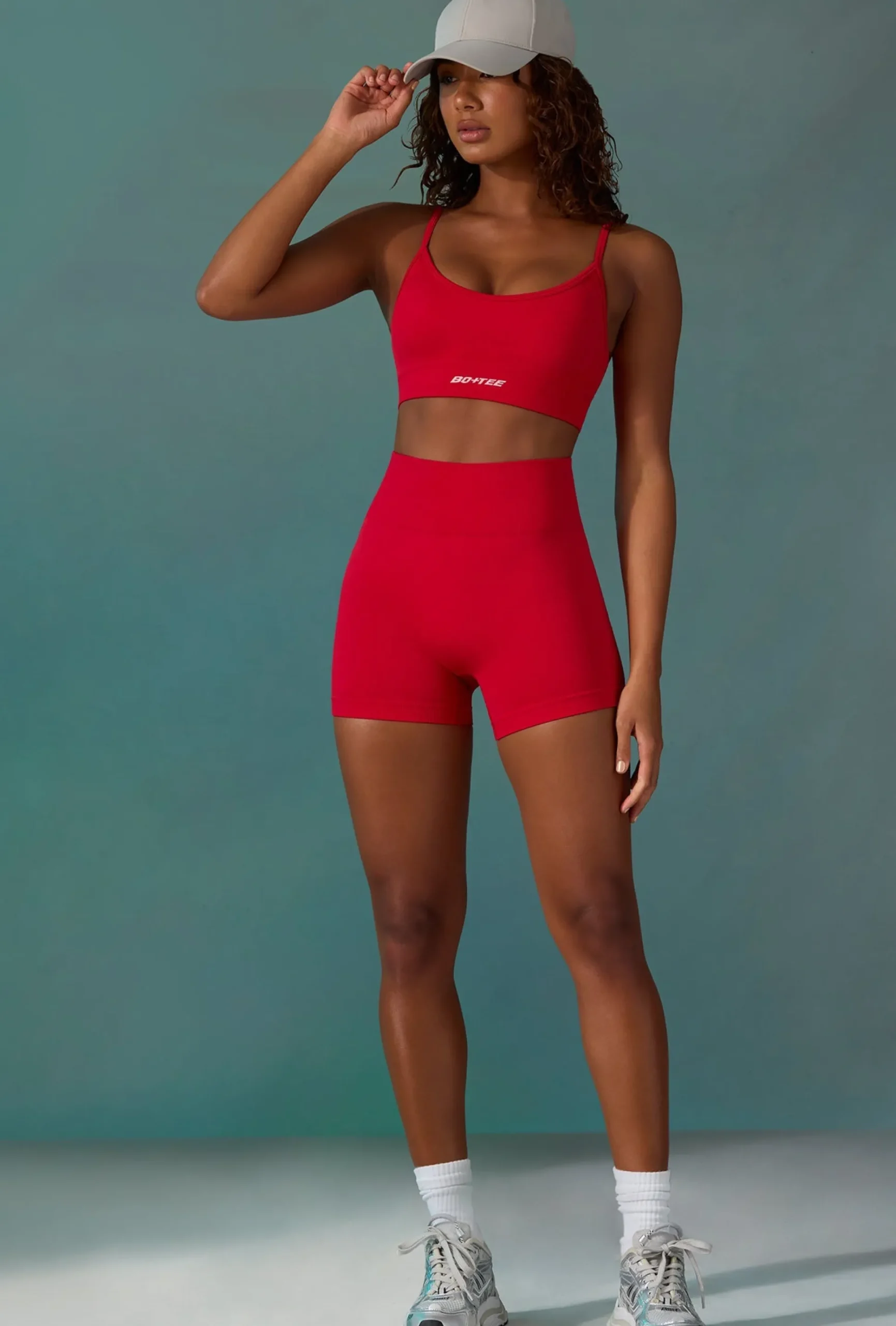 Oh Polly Matching Sets | Shorts^Super Sculpt Seamless Mini Shorts in Tango Red TangoRed