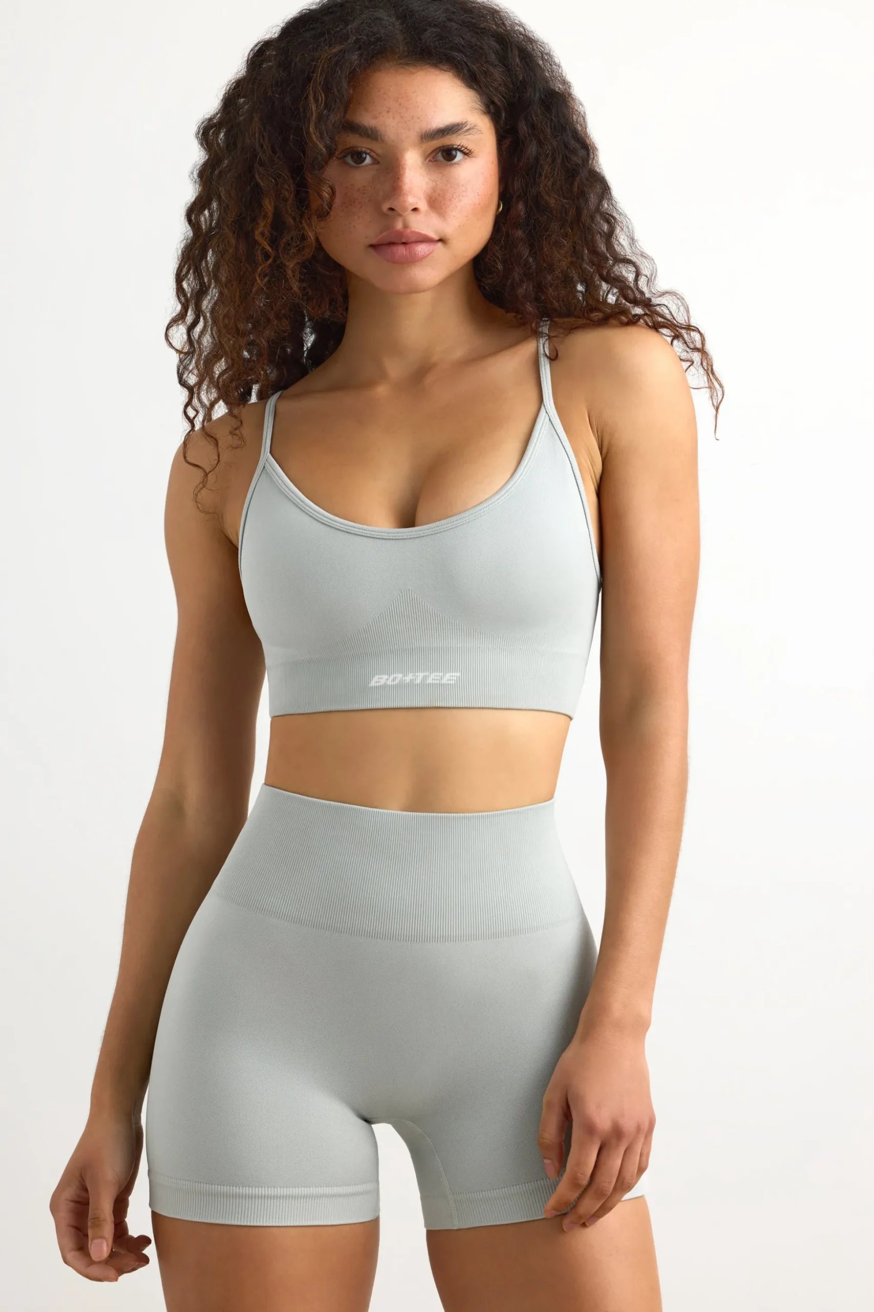 Oh Polly Matching Sets | Shorts^Super Sculpt Seamless Mini Shorts in Fog IceGrey