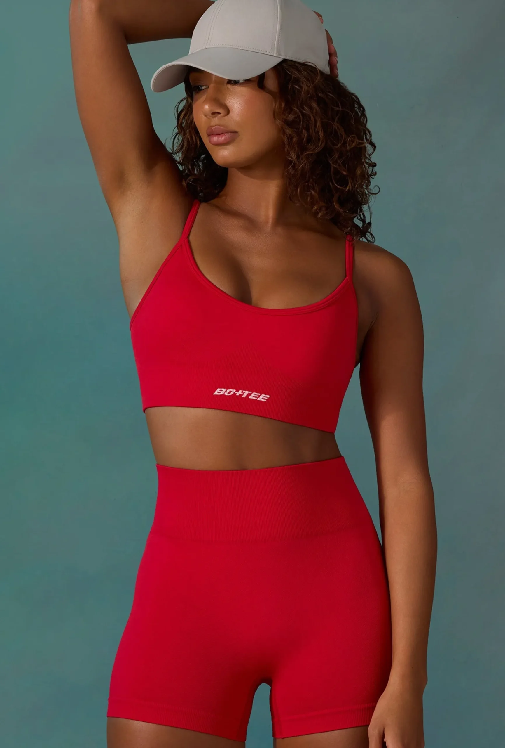 Oh Polly Matching Sets | Shorts^Super Sculpt Seamless Mini Shorts in Tango Red TangoRed