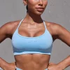 Oh Polly Matching Sets | Tops^Super Sculpt Seamless Open Back Sports Bra in Sky Blue SkyBlue