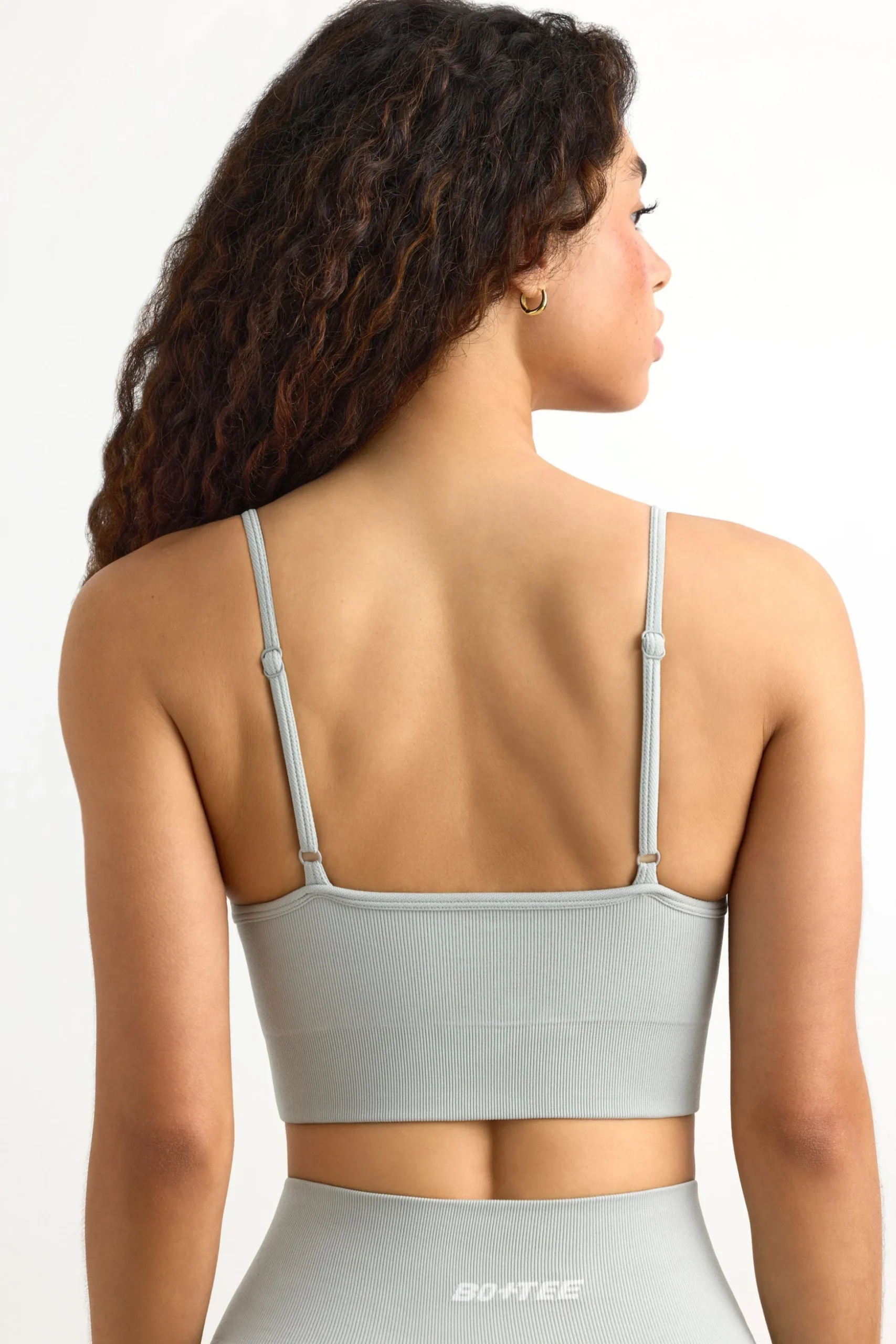 Oh Polly Matching Sets | Sports Bras^Super Sculpt Seamless Scoop-Neck Sports Bra in Fog IceGrey