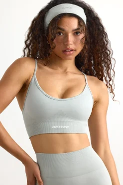 Oh Polly Matching Sets | Sports Bras^Super Sculpt Seamless Scoop-Neck Sports Bra in Fog IceGrey