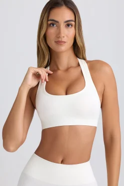 Oh Polly Matching Sets | Sports Bras^Super Sculpt Seamless T-Back Sports Bra in Eggshell