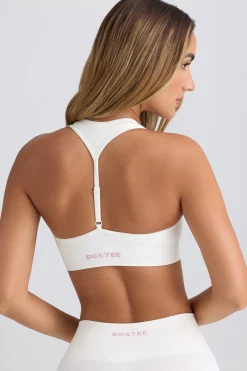 Oh Polly Matching Sets | Sports Bras^Super Sculpt Seamless T-Back Sports Bra in Eggshell