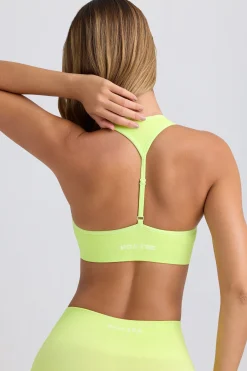 Oh Polly Matching Sets | Sports Bras^Super Sculpt Seamless T-Back Sports Bra in Key Lime KeyLime