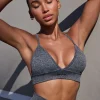 Oh Polly Women'S Clothing Sale - $65 And Under | Women'S Clothing Sale - $40 And Under^Super Sculpt Seamless Triangle Sports Bra in Marl Black MarlBlack