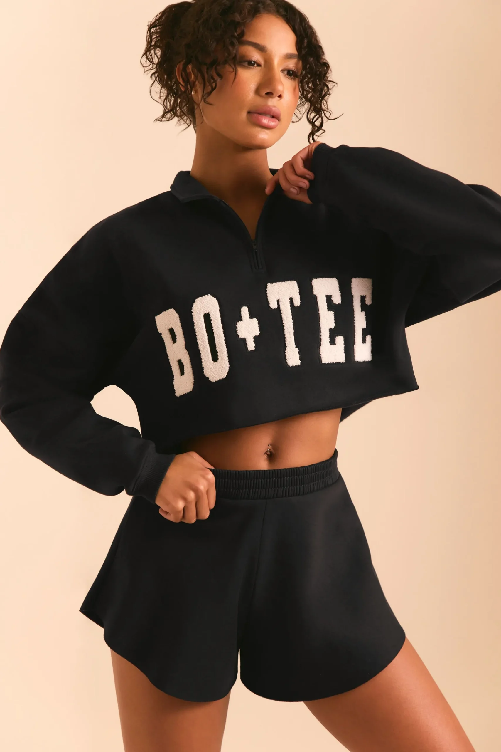 Oh Polly Matching Sets | Shorts^Sweat Shorts in Black