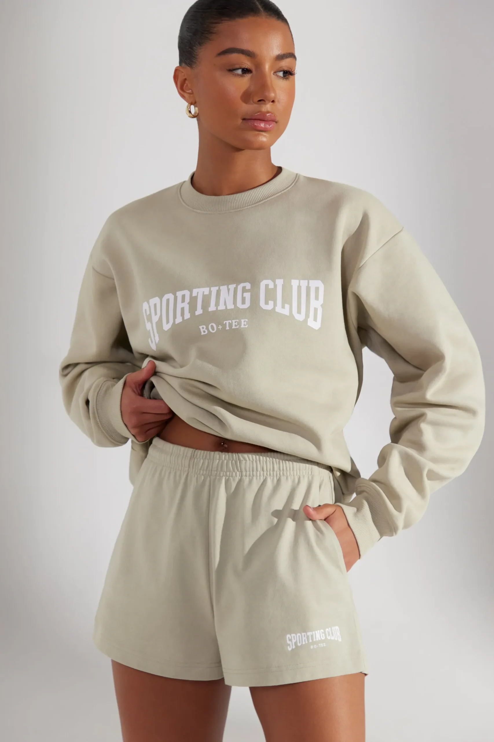 Oh Polly Women'S Clothing Sale - $65 And Under | Women'S Clothing Sale - $40 And Under^Sweat Shorts in Limestone
