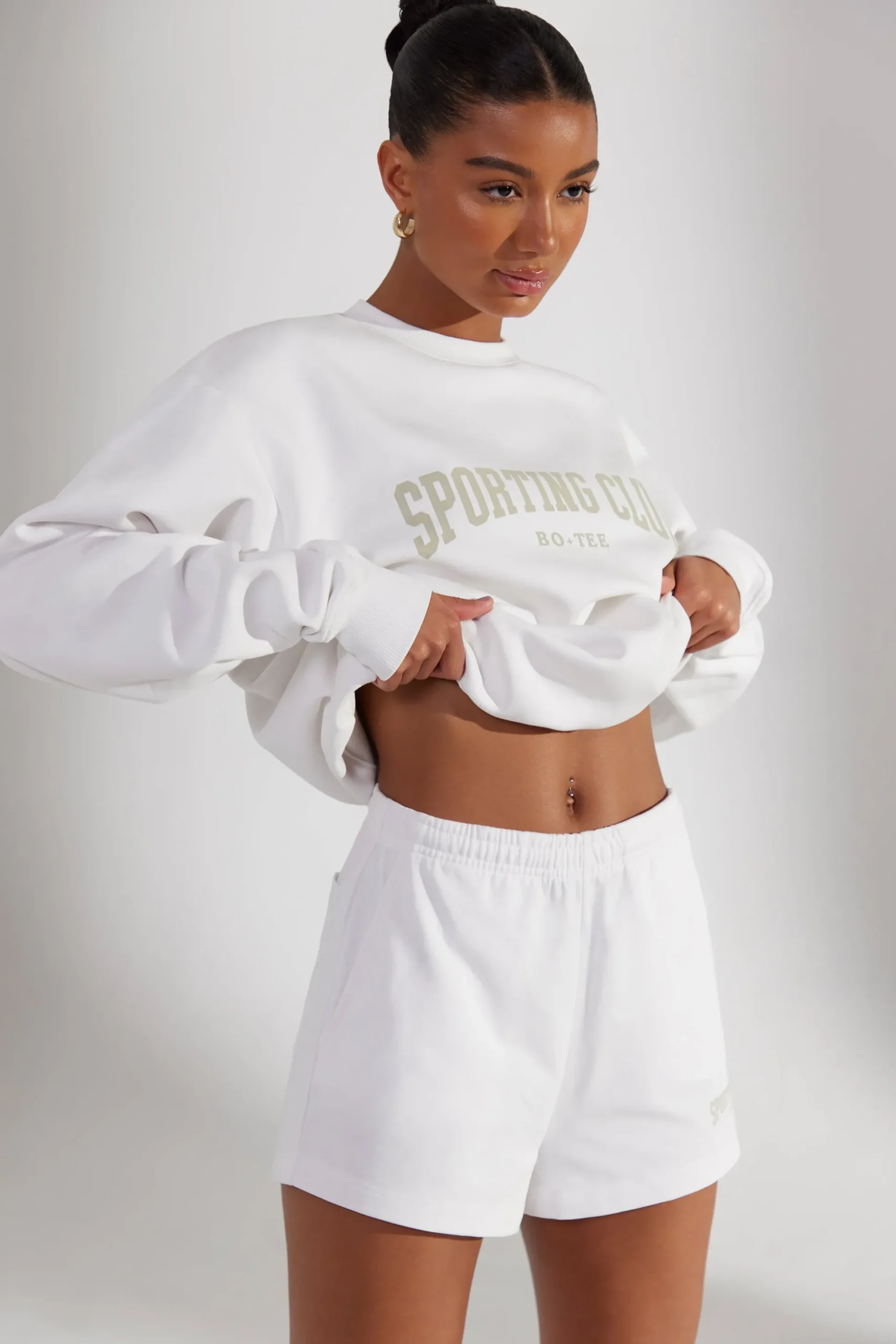 Oh Polly Women'S Clothing Sale - $65 And Under | Women'S Clothing Sale - $40 And Under^Sweat Shorts in White