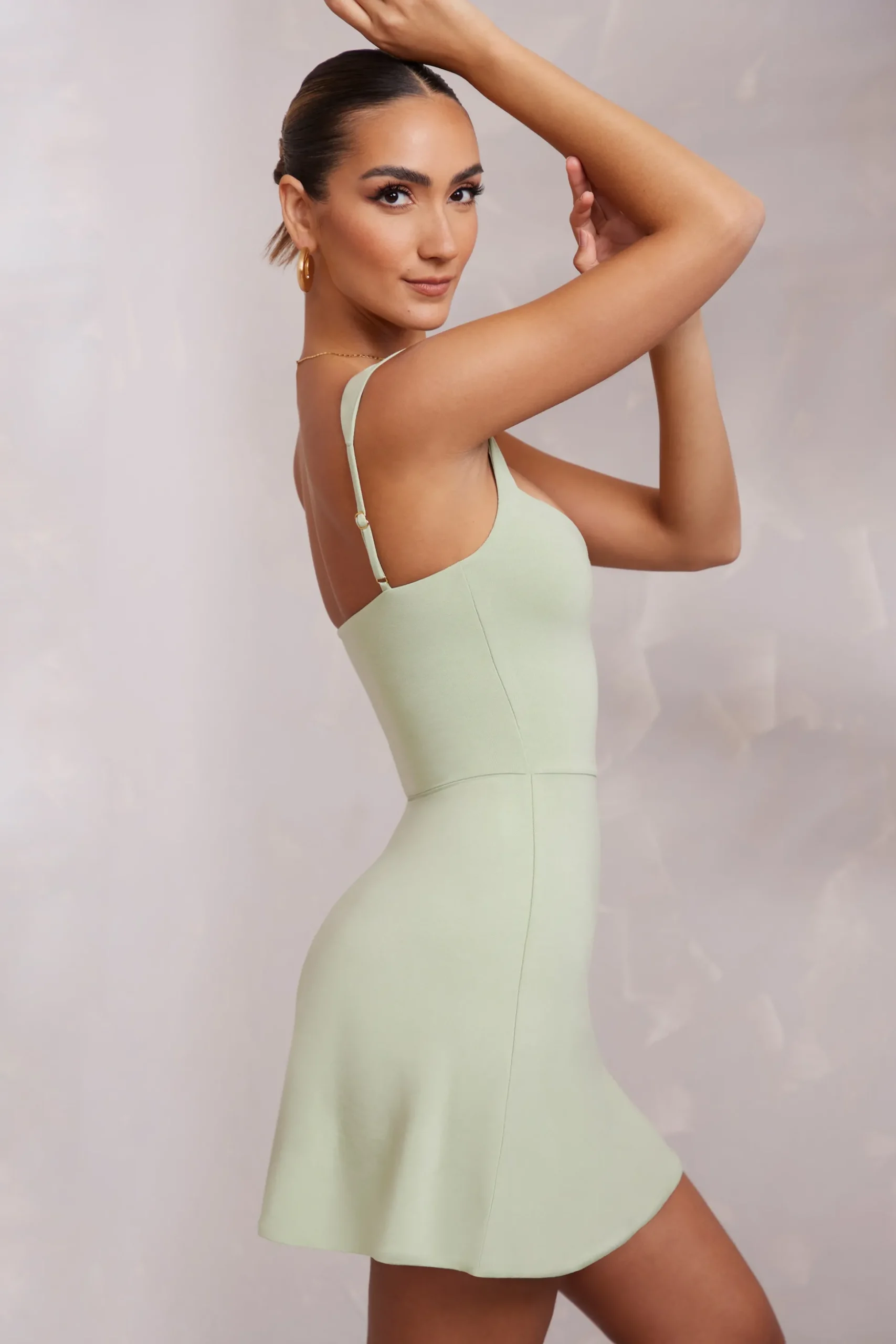 Oh Polly Elevated Essentials | Tencel™ Modal Dresses^Sweetheart Neckline Mini Dress in Sage