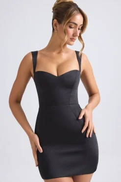 Oh Polly Party Dresses | Birthday^Sweetheart-Neck A-Line Mini Dress in Black