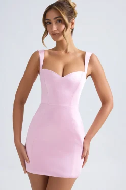 Oh Polly Party Dresses | Birthday^Sweetheart-Neck A-Line Mini Dress in Light Pink LightPink