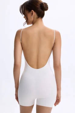Oh Polly Women'S Clothing Sale - $65 And Under | Women'S Clothing Sale - $40 And Under^Sweetheart-Neck Low-Back Unitard in White