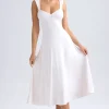 Oh Polly Bride To Be^Sweetheart-Neck Ruched Midaxi Dress in Ivory