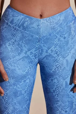 Oh Polly Women'S Clothing Sale - $65 And Under | Women'S Clothing Sale - $40 And Under^Tall Lace Up Detail Flare Trousers in Blue Print BluePrint