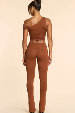 Oh Polly Women'S Clothing Sale - $65 And Under | Women'S Clothing Sale - $40 And Under^Tall Mid Rise Modal Cashmere Blend Trousers in Chestnut Brown ChestnutBrown