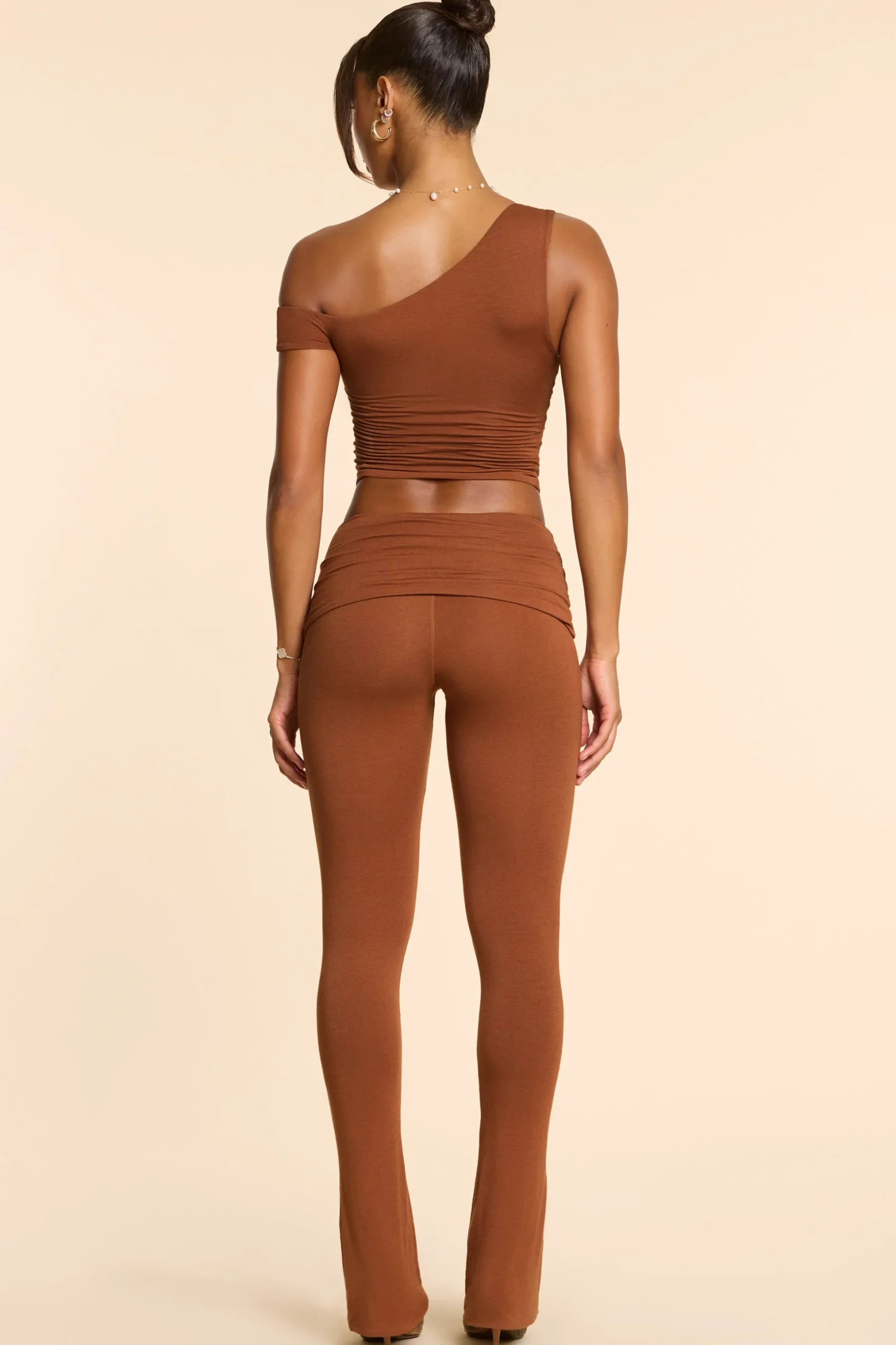 Oh Polly Women'S Clothing Sale - $65 And Under | Women'S Clothing Sale - $40 And Under^Tall Mid Rise Modal Cashmere Blend Trousers in Chestnut Brown ChestnutBrown