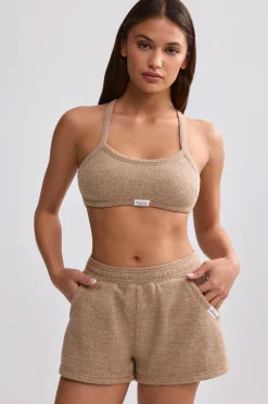 Oh Polly Matching Sets | Shorts^Terry Towelling Shorts in Mocha Brown MochaBrown