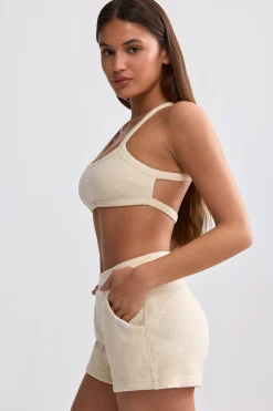 Oh Polly Matching Sets | Shorts^Terry Towelling Shorts in Cream