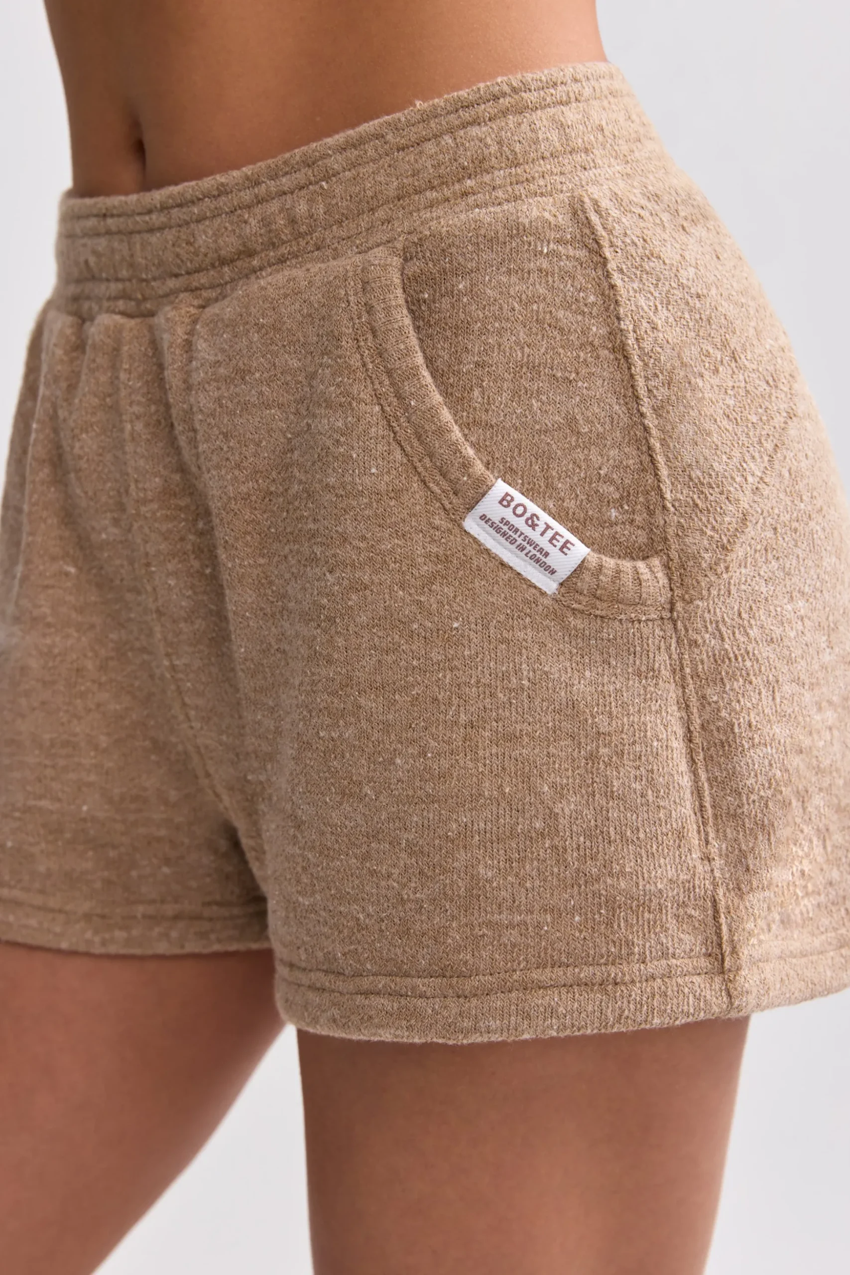 Oh Polly Matching Sets | Shorts^Terry Towelling Shorts in Mocha Brown MochaBrown