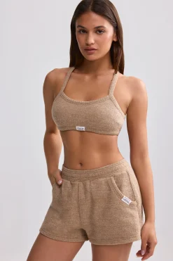 Oh Polly Matching Sets | Shorts^Terry Towelling Shorts in Mocha Brown MochaBrown