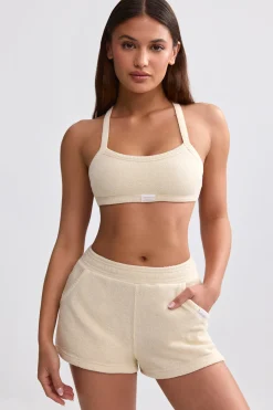 Oh Polly Matching Sets | Shorts^Terry Towelling Shorts in Cream